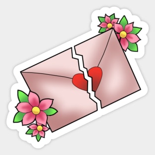ripped love letter Sticker